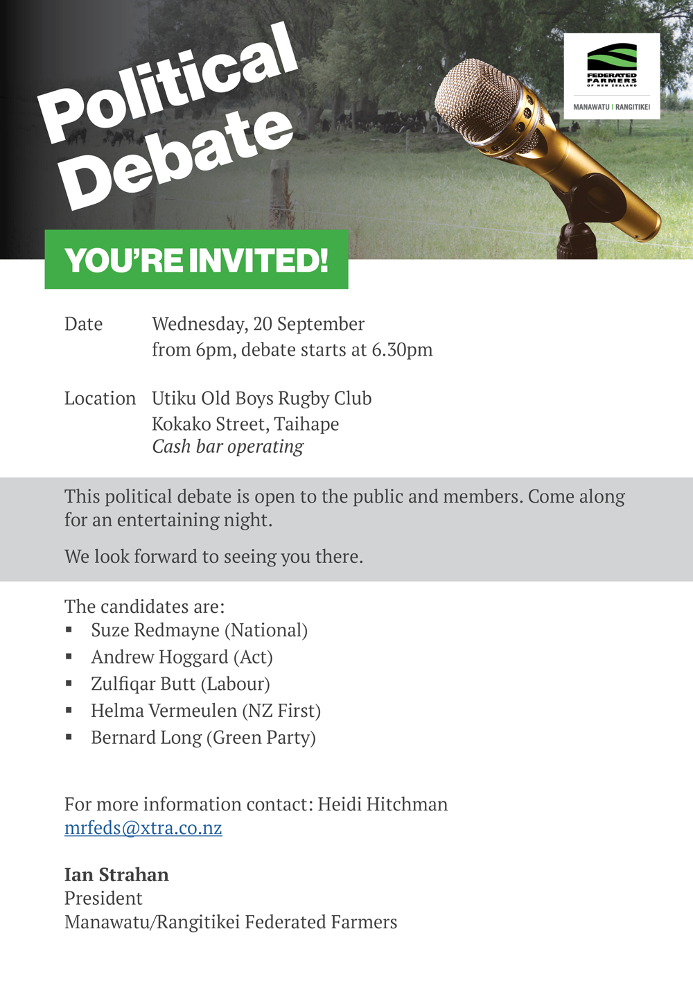 Political Debate Taihape 20 September   Political Debate M R   2308 